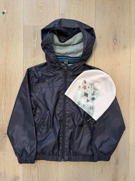 Bunda prechodná zara veľ. 118, čiapka h&m, zara,116