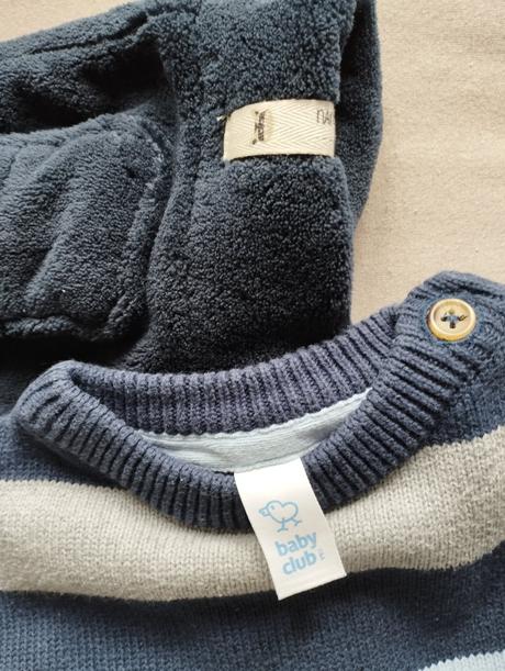 Teplá mikinka s kapucňou a pulover, baby club,86