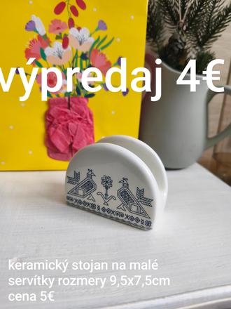 Keramický stojan na malé servítky, 