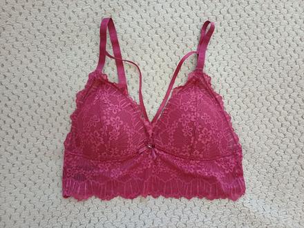 Čipkovaná braletka v burgundy farbe veľ.l, elle,l