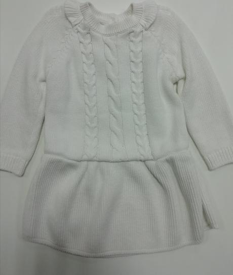 Svetríkové pletené biele šaty, george,80