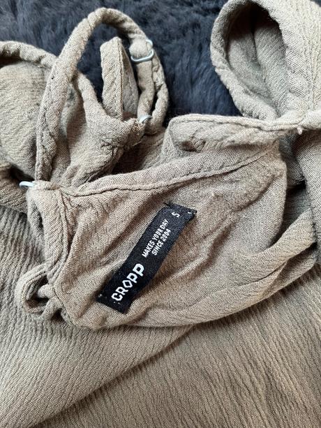 Zelene khaki mini letne šaty na ramienka cropp, s