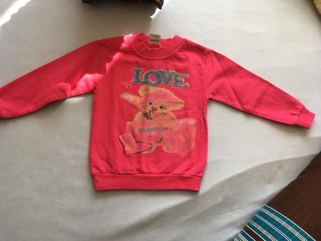 Love ružová mikina s medvedikom, 98