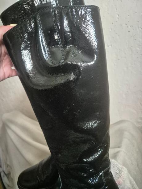 Dámske lakované vysoké čižmy, gabor,38