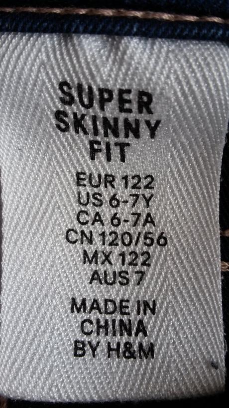 Džínsové legíny, h&m,122