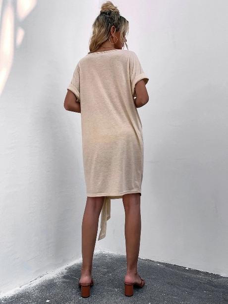 Trickove saty beige, s