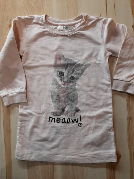 Mikinové šatky s mačičkou, bonprix,104