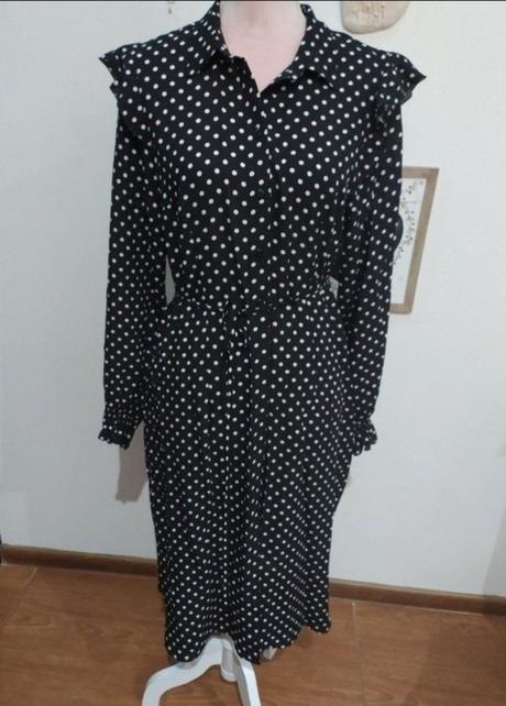 Košeľové bodkované šaty, house,38