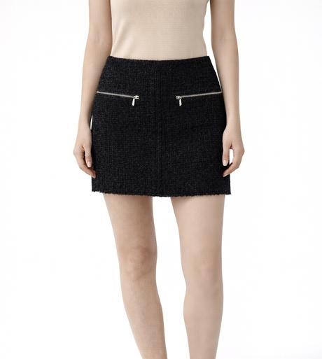 Zara trafaluc mini sukňa čierna bouclé štruktúra, zara,xs