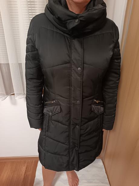 Čierna bunda dlhá, timeout,xxl