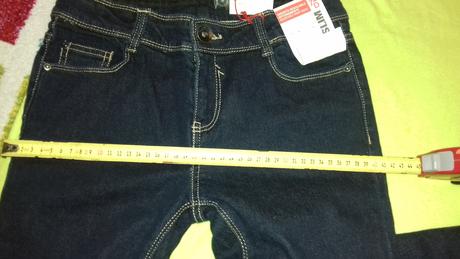2x nové jeans s visačkami  pre dvojičky pubišy, 164