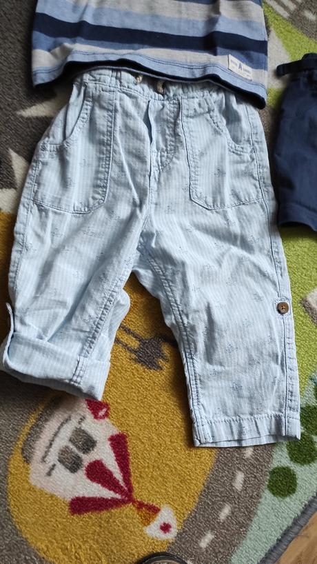 Letne nohavice s nastavitelnou gumickou 86-92, h&m,86