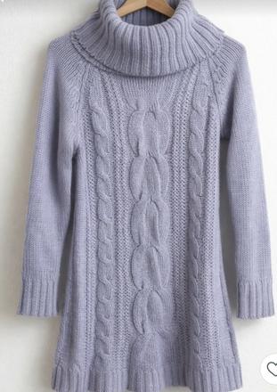 Dlhý sveter, rolák, h&m,s