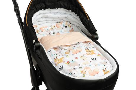 Sensillo velvet kompletdo kočíka s volánikom pikni, 