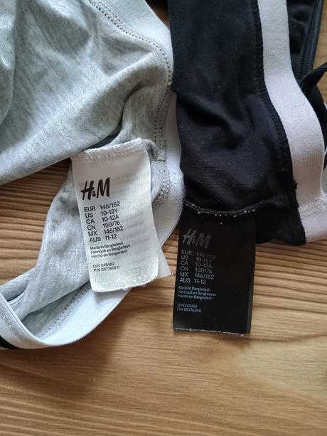 Podprsenky sportove dievčenské hm 146/152 2ks, h&m,146