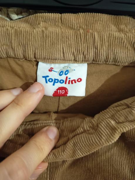 Zateplené menčestráky, topolino,110