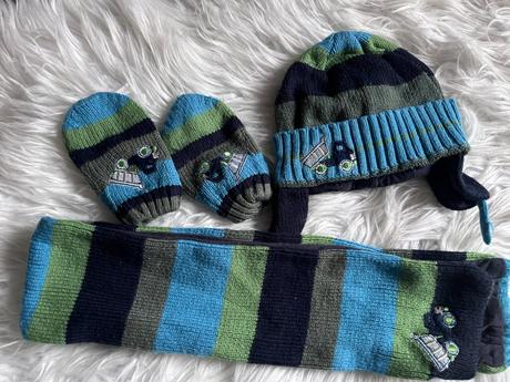 Set - čiapka, rukavice, sal, next,74