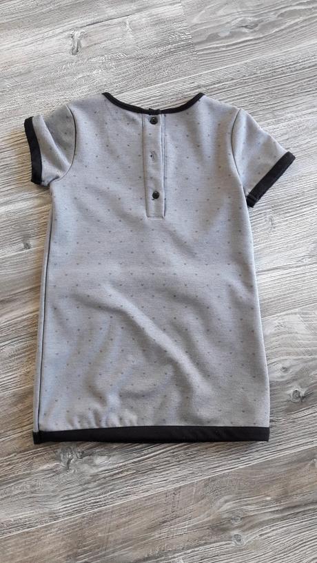 Čierno sivé šatičky s mašličkami, young dimension,98