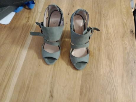 Sandále šedé kožené 38, 38