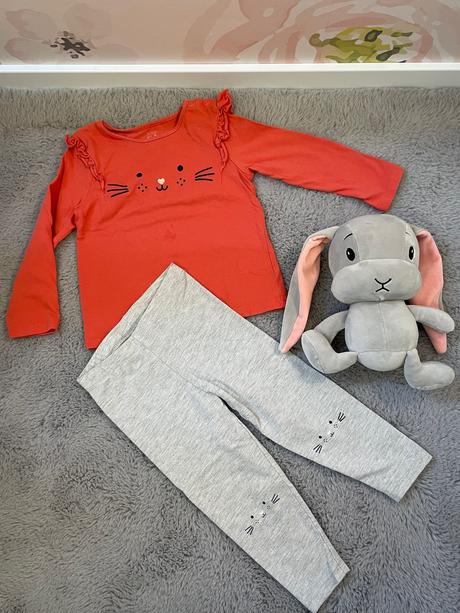 Sety tričko/šaty a zateplené legíny, c&a,98