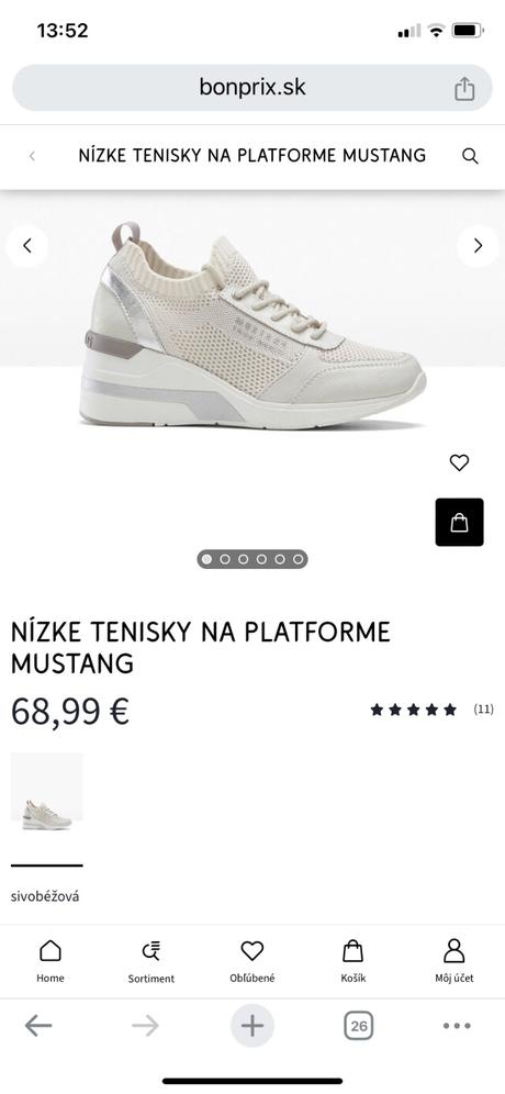 Tenisky mustang na platforme, mustang,41