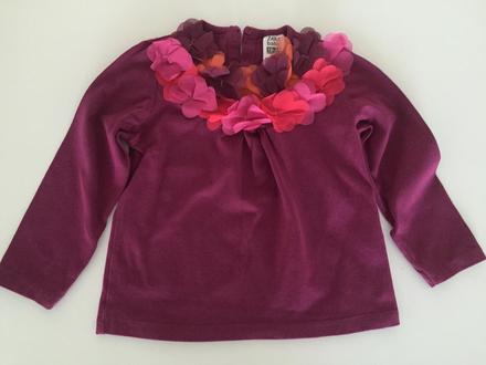 Tricko s 3d kvietkami, zara,92