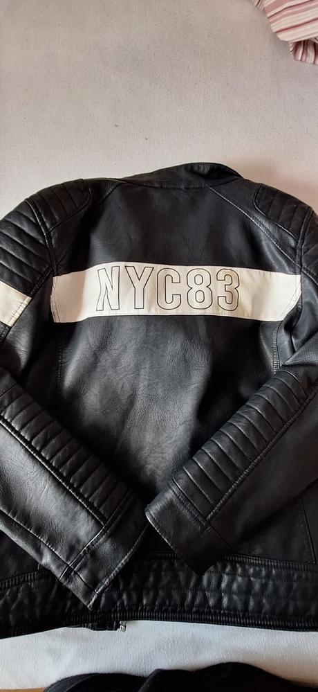 Koženková prechodná bunda, c&a,164