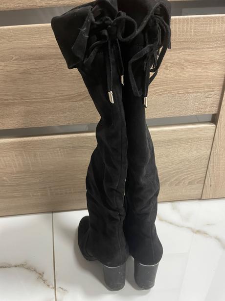 Semišové čižmy vysoke, 37