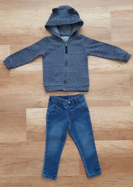 Súpravička riflíky a mikinka f&f, veľ. 12-18, f&f,86