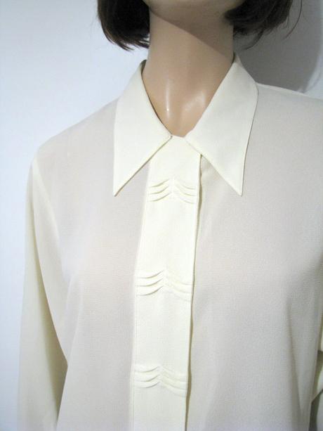 Krémová šifónová blúzka, xl