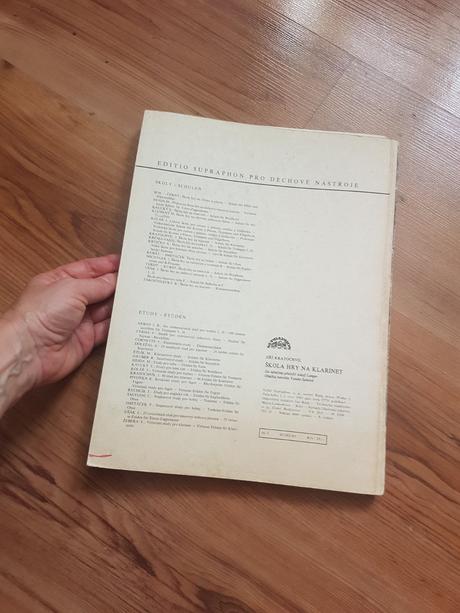 Noty -učebnica-škola hry na klarinet, 