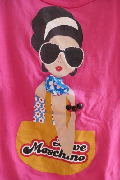 Love moschino damske krasne kvalitne tricko s/m, moschino,s