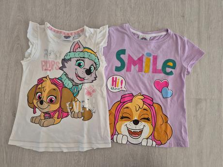 2 x tričko tlapková patrola, nickelodeon,110