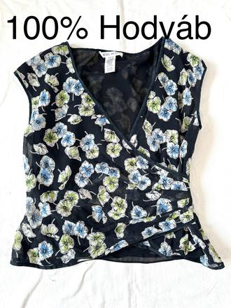 Hodvábna blúzka s kvetmi, m
