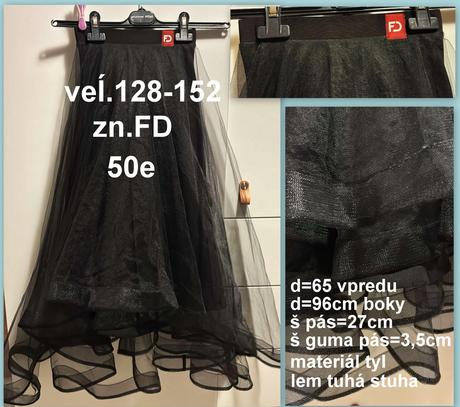 Tanečná sukňa na štandard veĺ.128-152, 134