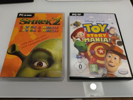 Pc hry shrek, toy story, 