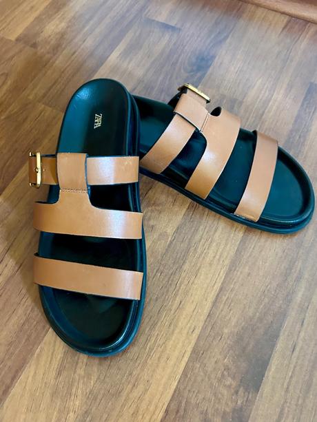 Kožené šlapky zn.zara č.40, zara,40