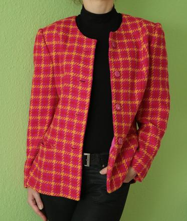 Chanelovské sáčko - kabátik páva vel.xl, xl