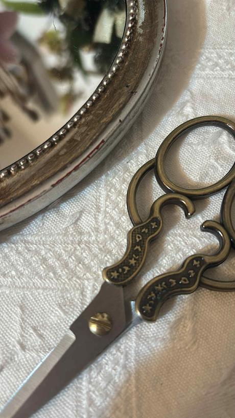 Bronzové vintage nožnice 13 cm,