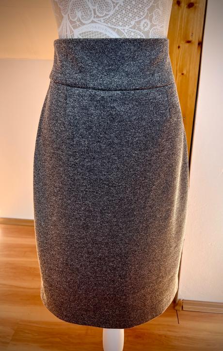 Sivá business sukňa, s, s