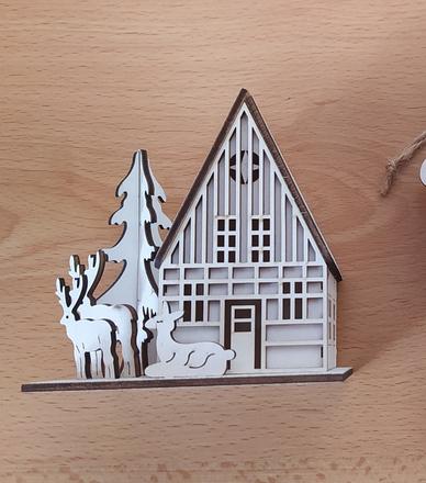 Vianočná drevená dekorácia,