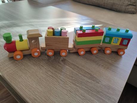 Vláčik drevený skladací, 