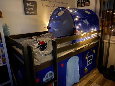 Poschodova postel s bunkrom, šírka (cm): 90,dĺžka (cm): 220