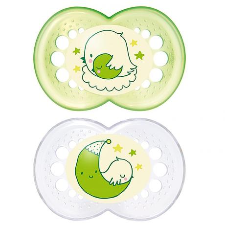 Mam silikónový nočný cumlík svietiaci 2 ks, 6-12m, mam