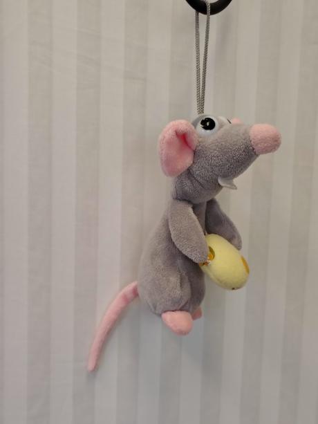 Plyšová sivá myška so syrom, paul import, 16 cm,