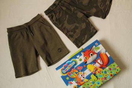 Kvalitné hrubšie bavlnené kraťasy + kufrík na dôle, f&f,122