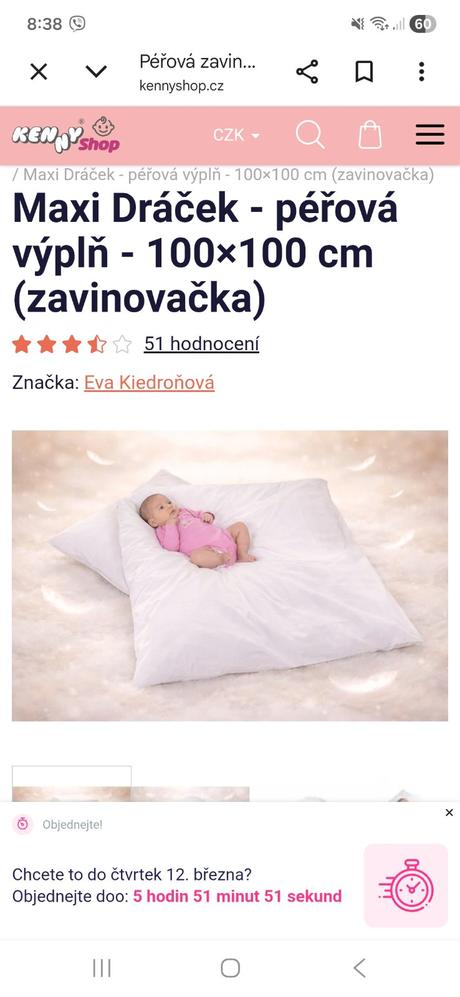 Paperova perinka 100x100cm, 