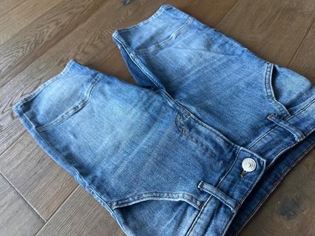 Kraťase trojštvrťové denim, 9-10 r., h&m,140