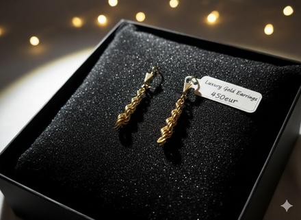 Náušnice zo žltého 14k zlata, 