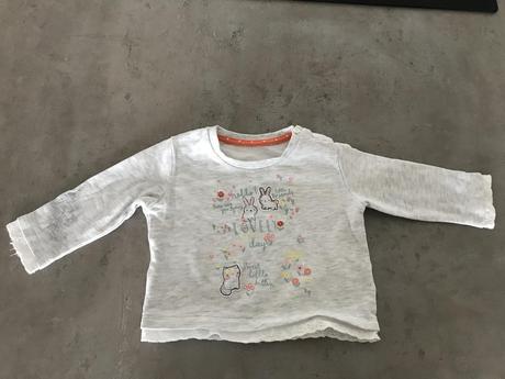 Šedá mikina s krajkou, matalan,74